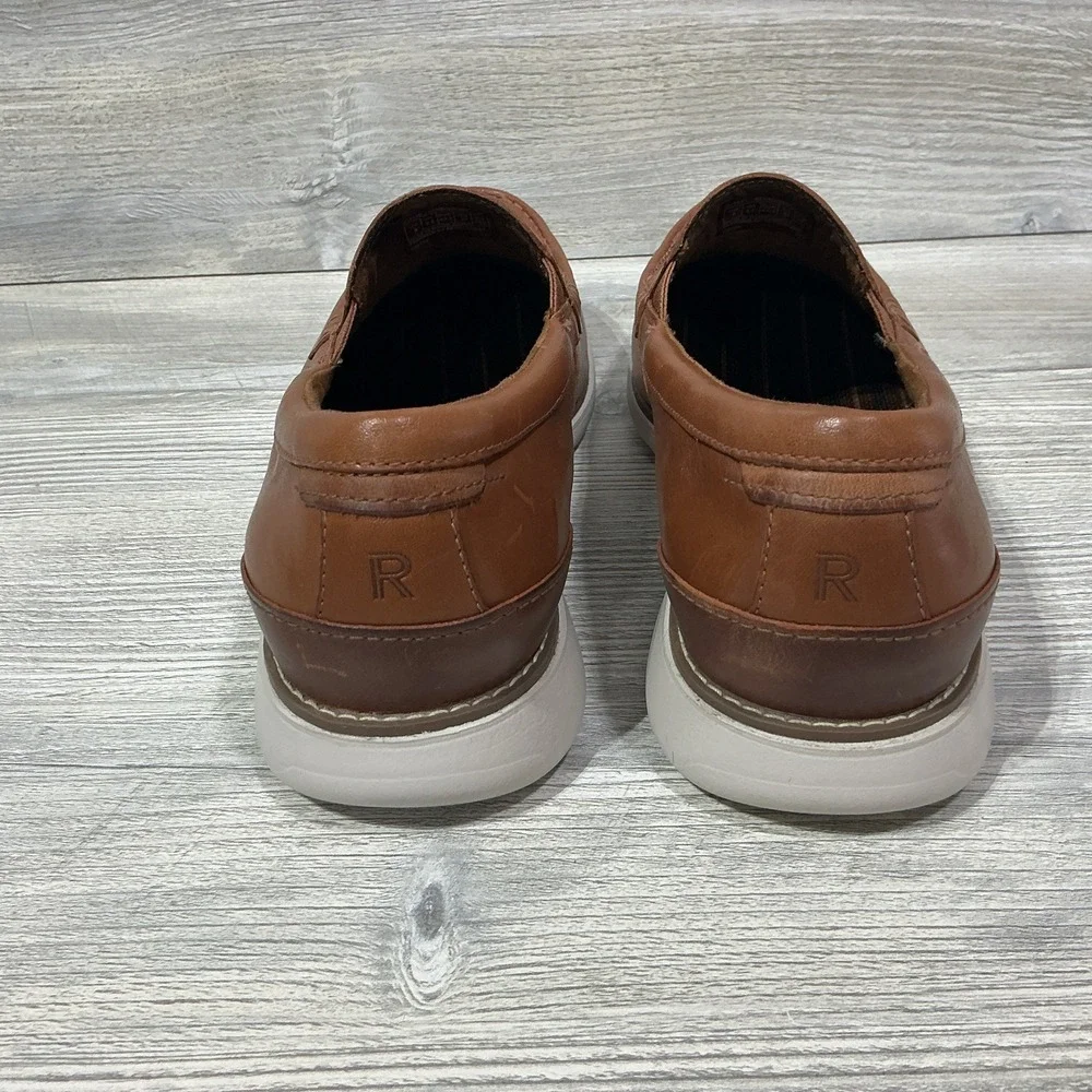 Rockport Men's Size 9 M Total Motion Craft Venetian Leather Loafer Cognac CJ1330